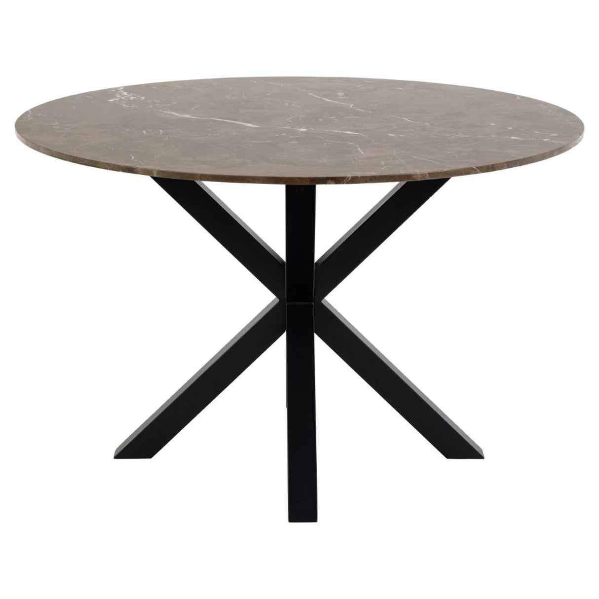 Verdun Matbord Rund 120 cm Brun Marmor