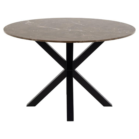 Verdun Matbord Rund 120 cm Brun Marmor