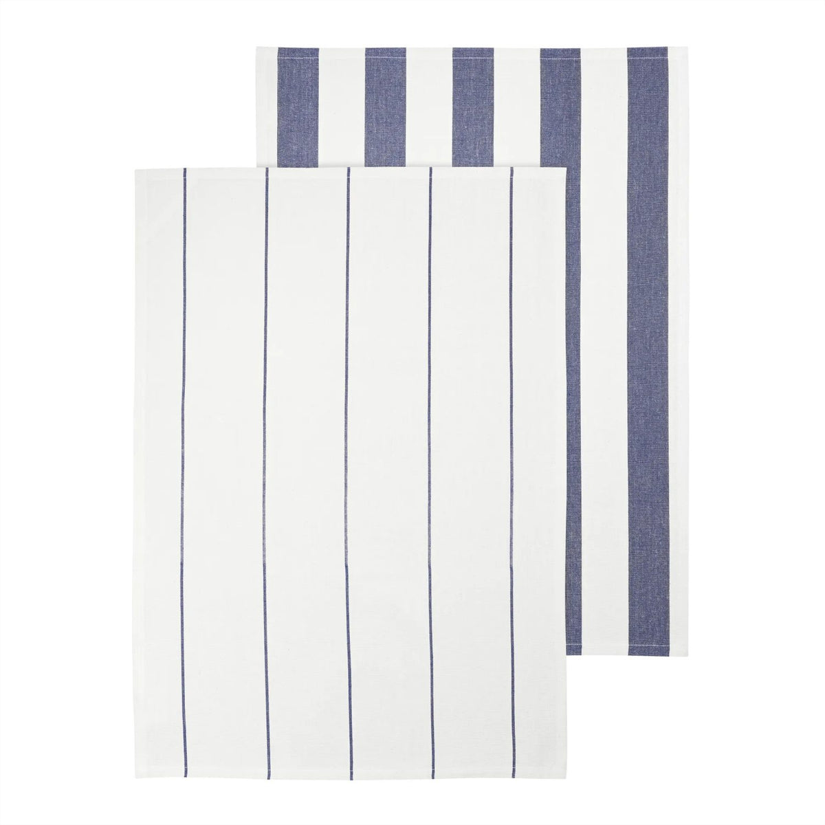 Taulo set of 2 tea towels 50 x 70 cm Handduk White/Mazarine Blue