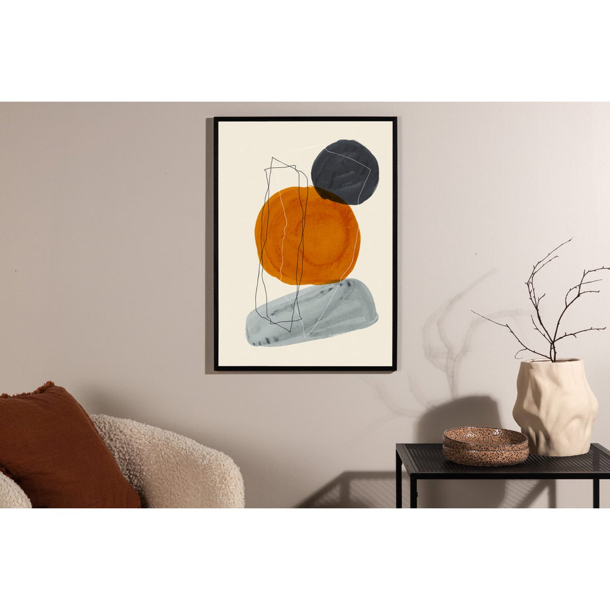Stenar Poster Beige, 21 x 30 cm