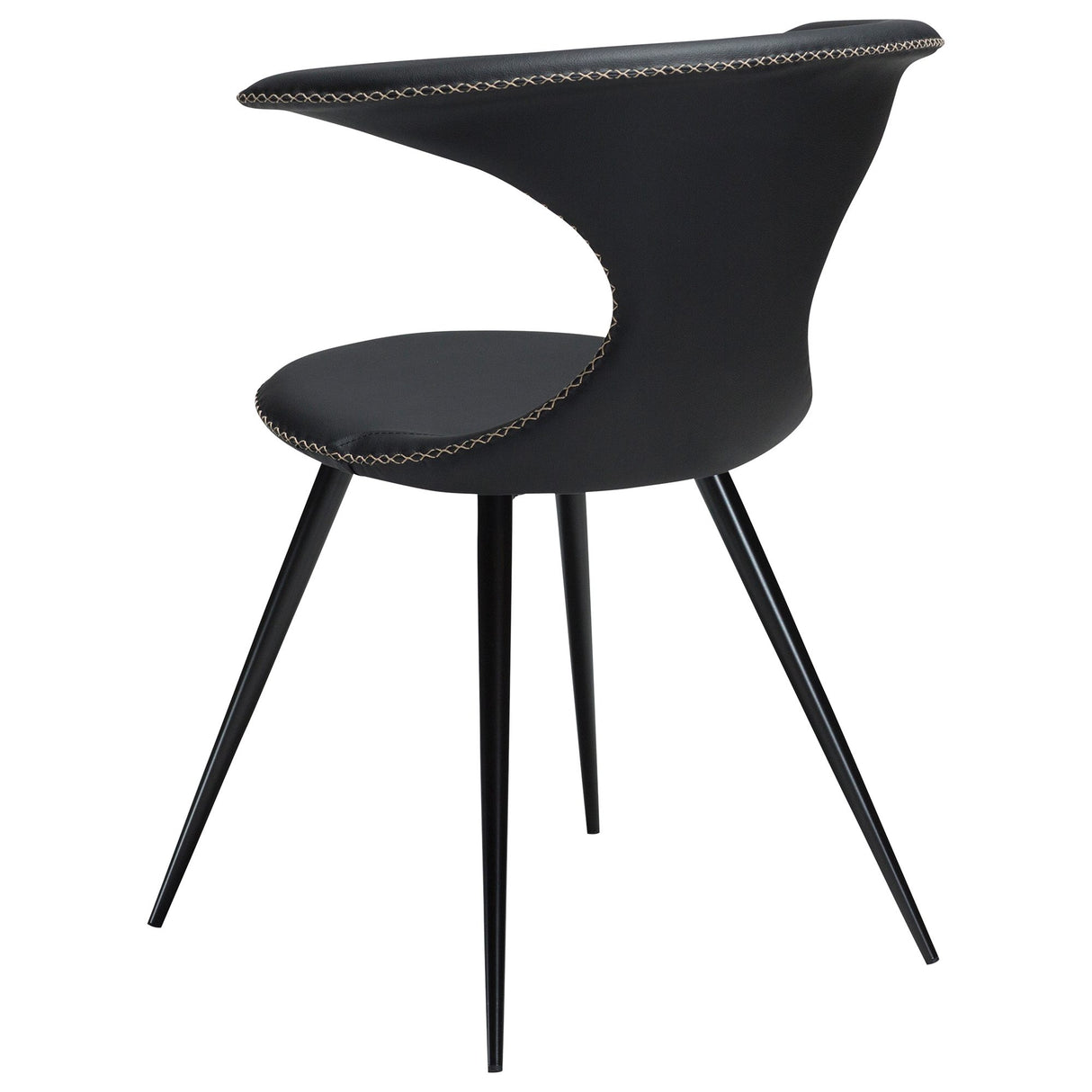 Flair Stol Black Leather, Black