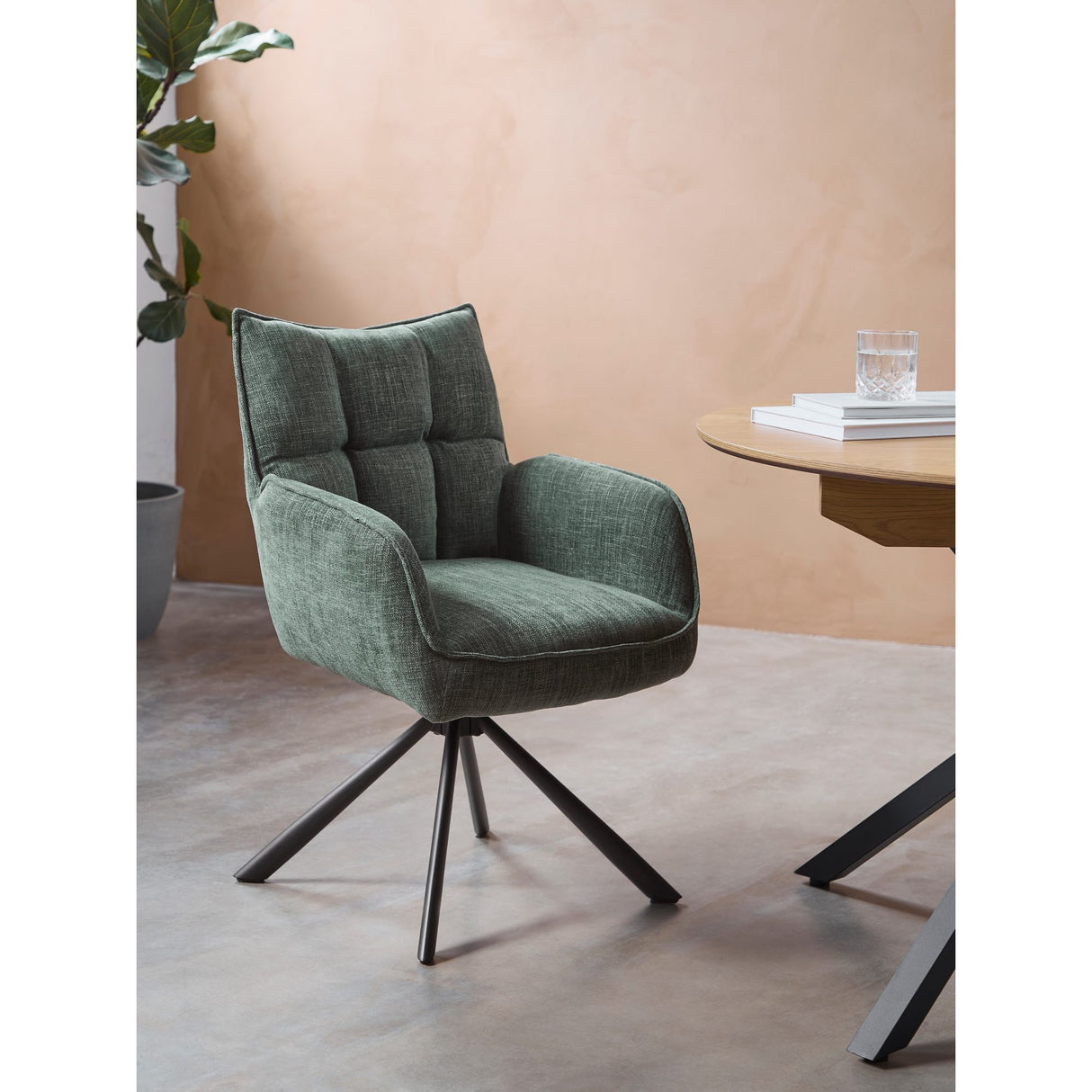 Strada Stol Skogsgrön, Metall