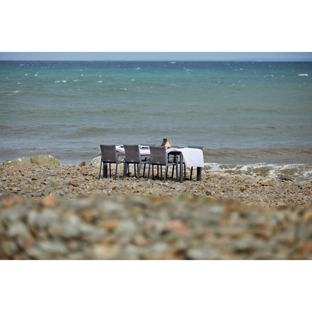 Borgdala Utebord 107x220/340 cm Grå