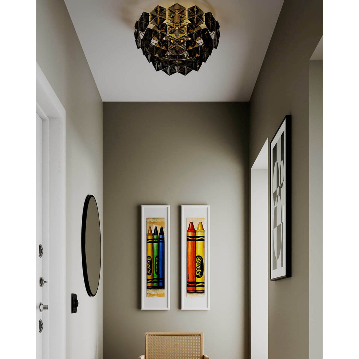 Monarque Plafond Svartkrom