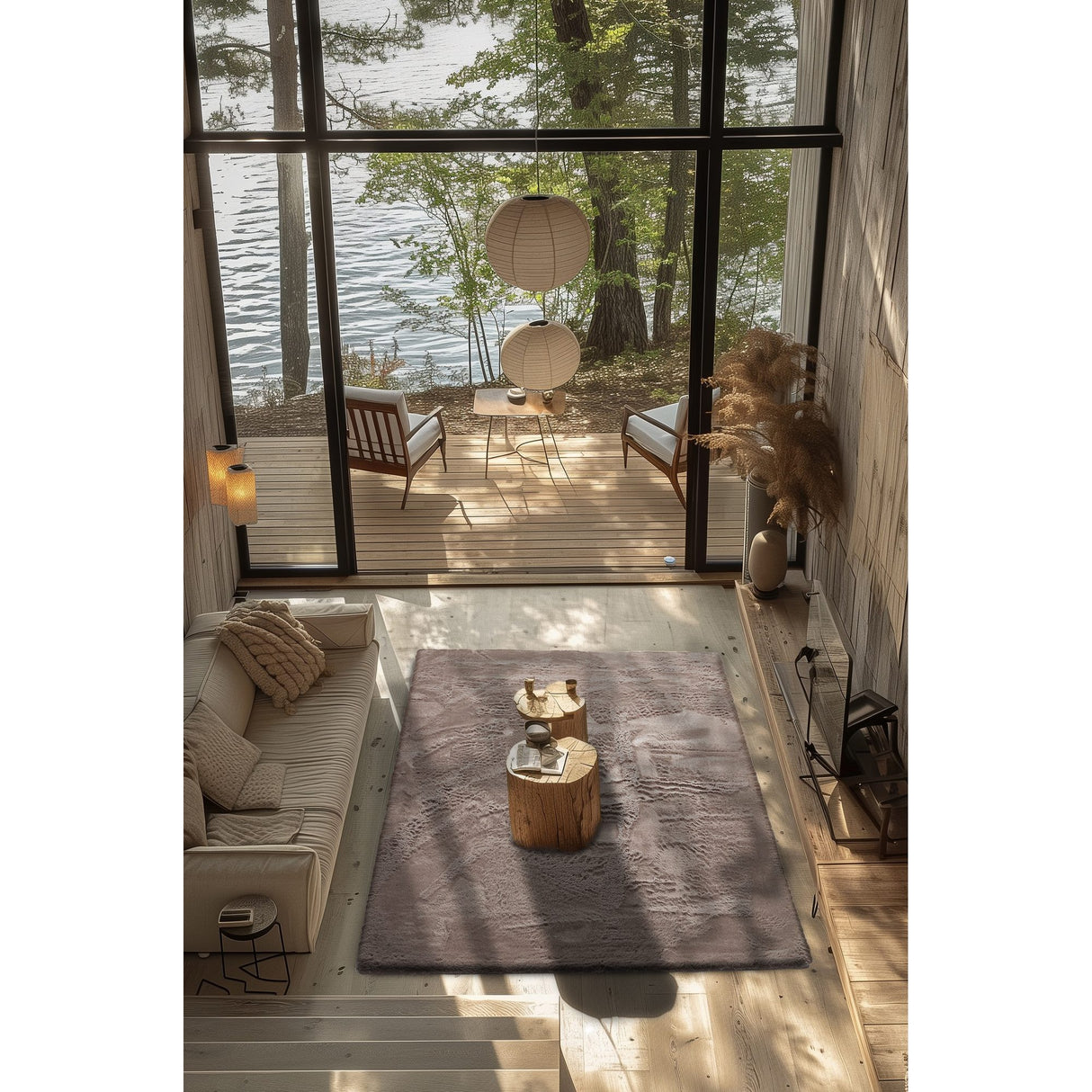 Collin Rund Ryamatta Beige