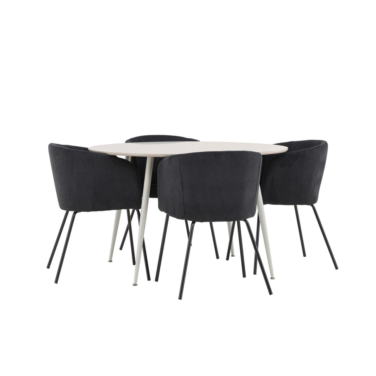 Plaza, Berit Rund matgrupp Svart, Beige, ⌀120