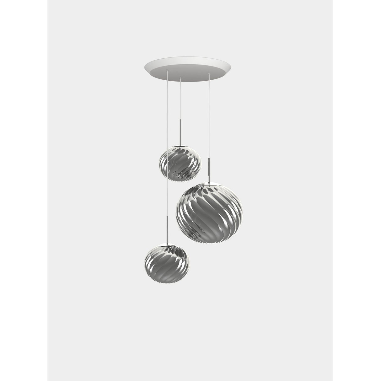 Whirl Trio Round Pendelsystem LED Silver