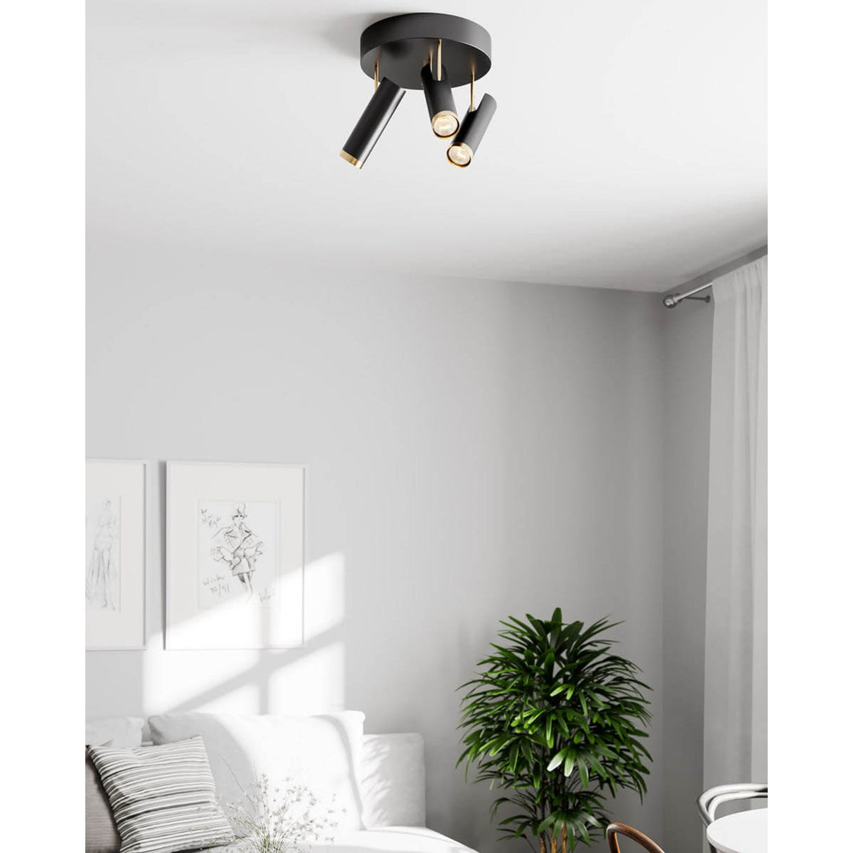 Puls Spotlight 3 Svart Matt