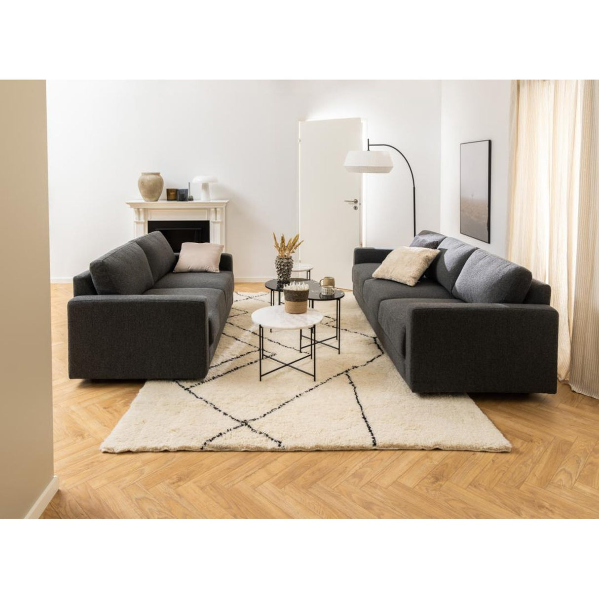 Opera Sidobord Rund 42 cm Vit