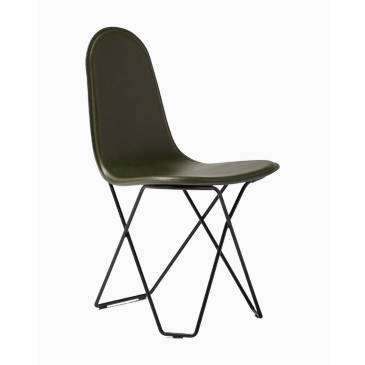Cactus Leather Stol Grass Green, Svart