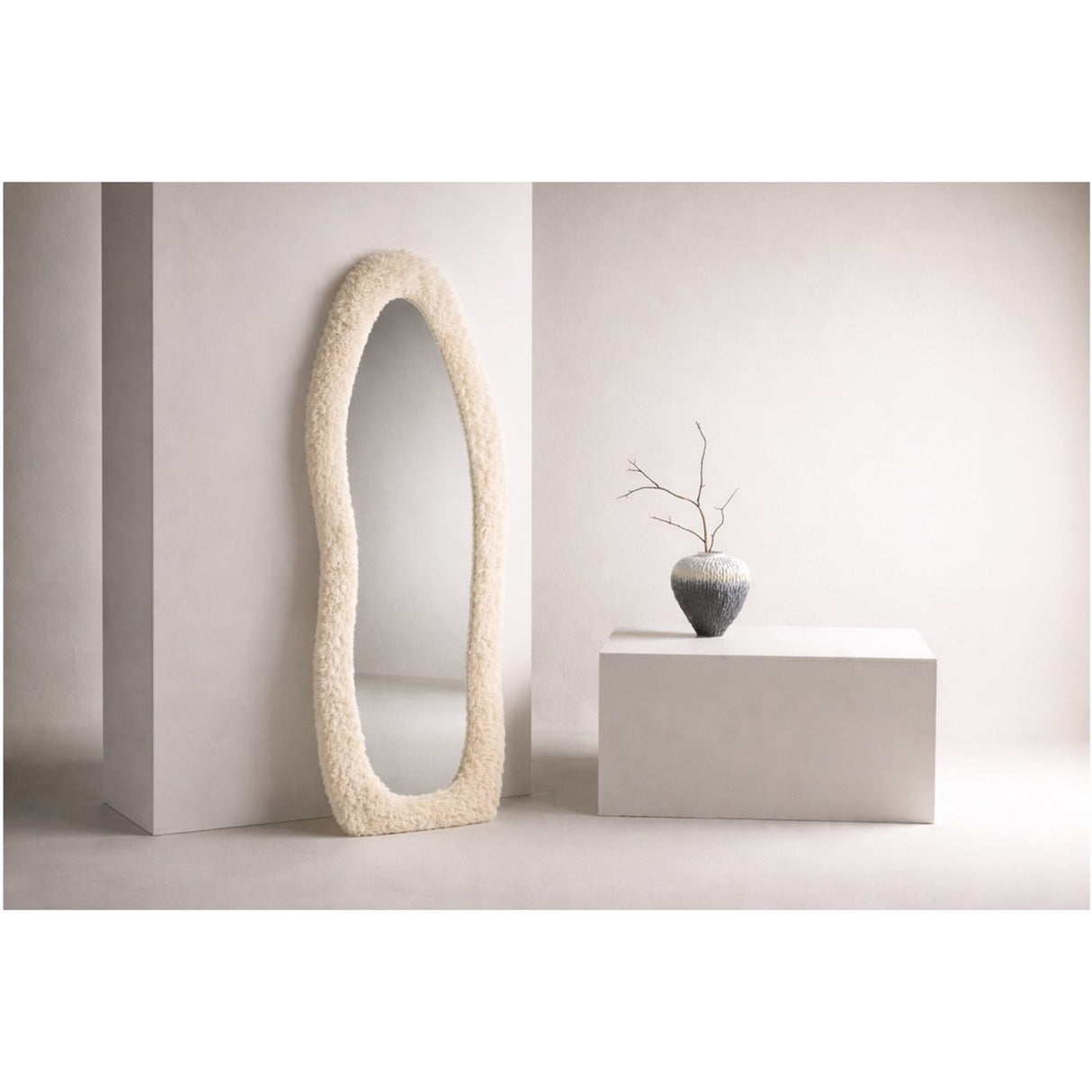 Mirza Stor spegel Beige, 5 x 160 x 60