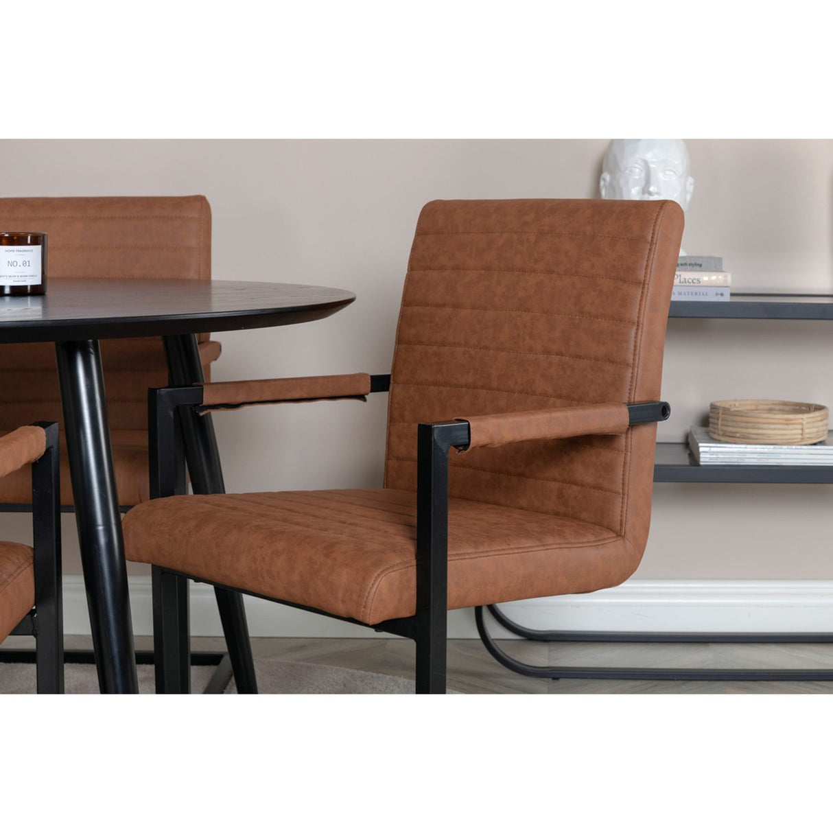 Dipp, Art Rund matgrupp Svart,Brun, Svart, ⌀115