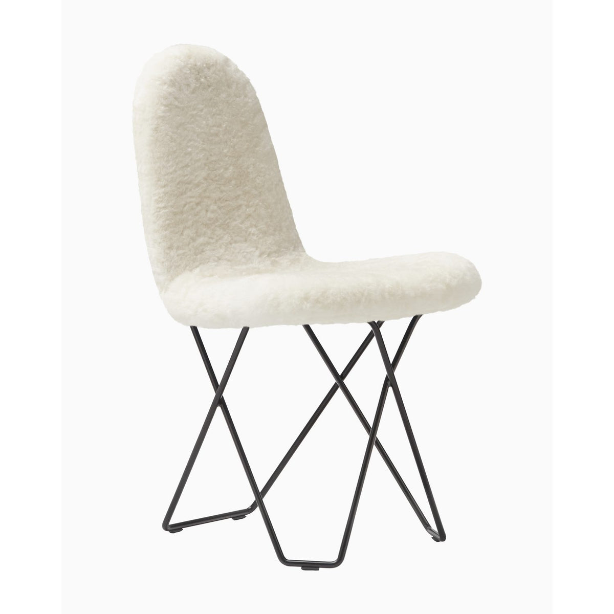 Cactus Sheepskin Stol Svart, Vit