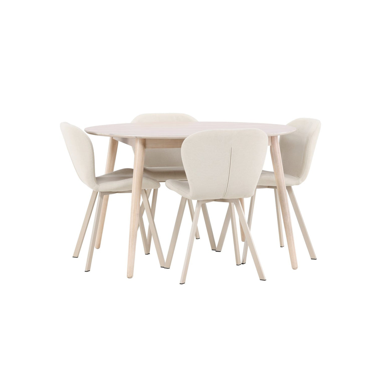 Flora, Lilja Runt matgrupp Beige, Vitlasyr, ⌀120
