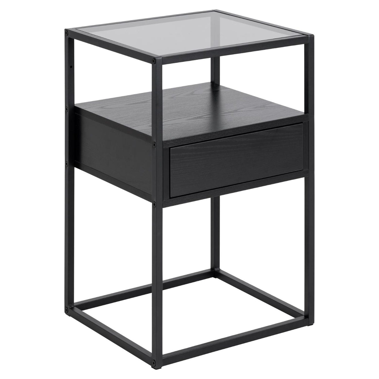 Massy Sängbord 60x40x35 cm Svart