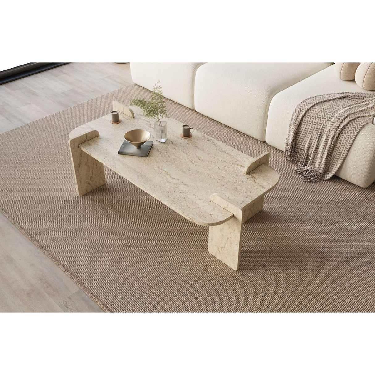 Virgo Soffbord Travertine