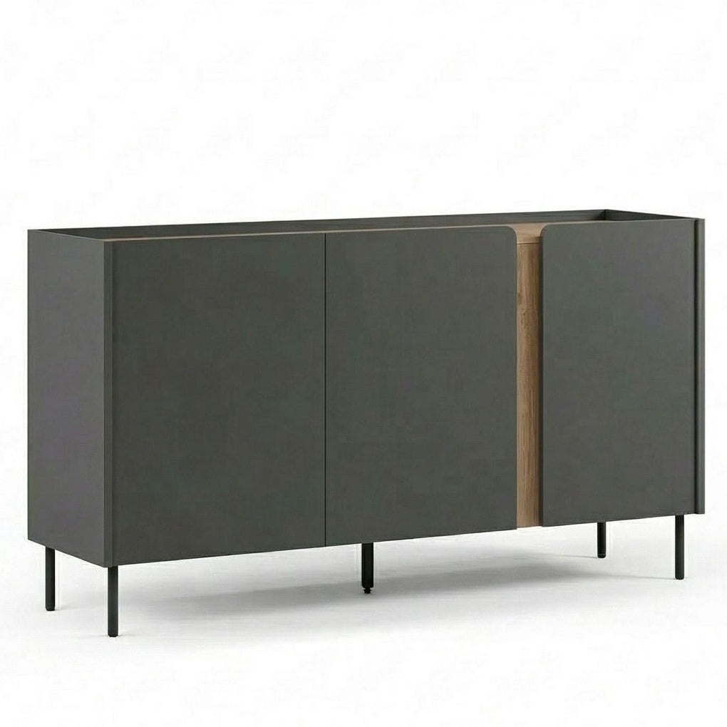 Prague Sideboard Antracit naturlig ek svart