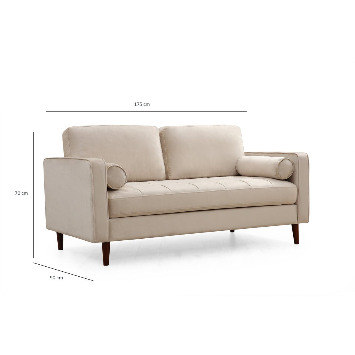 Verona (175 x 90 x 70 cm) 2-sitssoffa Beige