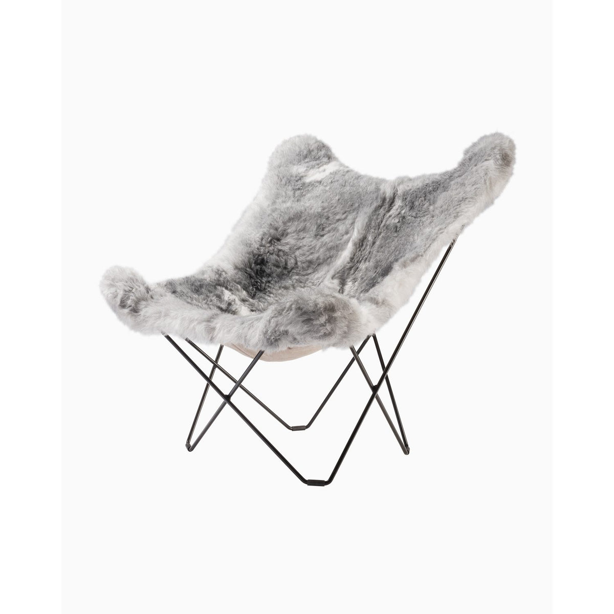 Iceland Mariposa Fåtölj Svart, Shorn Grey