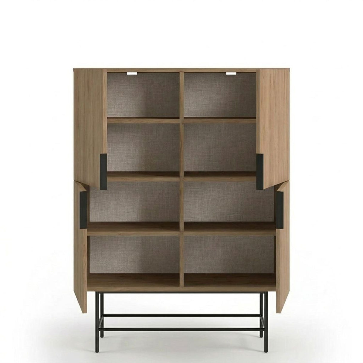 Edinburgh (100 x 128 x 40 cm) Sideboard Naturlig ek svart