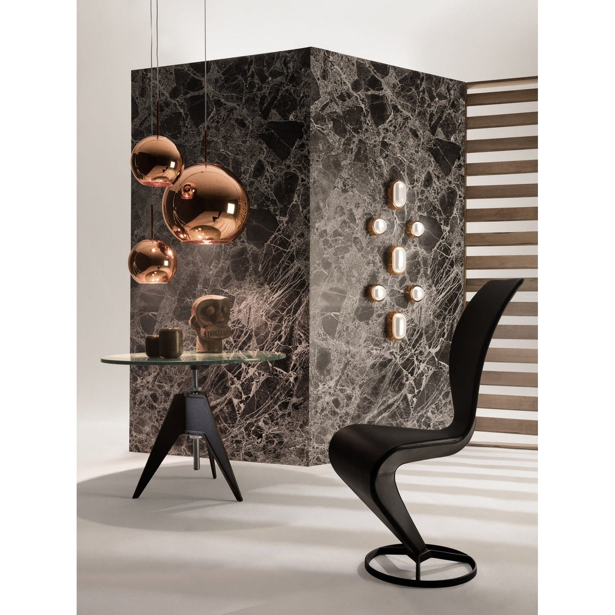 Copper Rund Pendellampa LED 25 cm