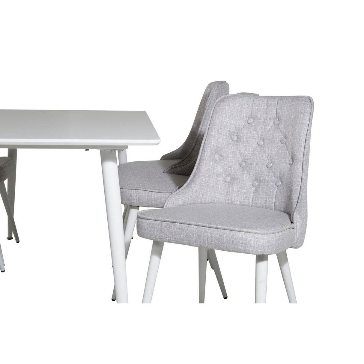 Polar, Velvet Deluxe Rektangulär matgrupp Vit, Vit, 180 x 90