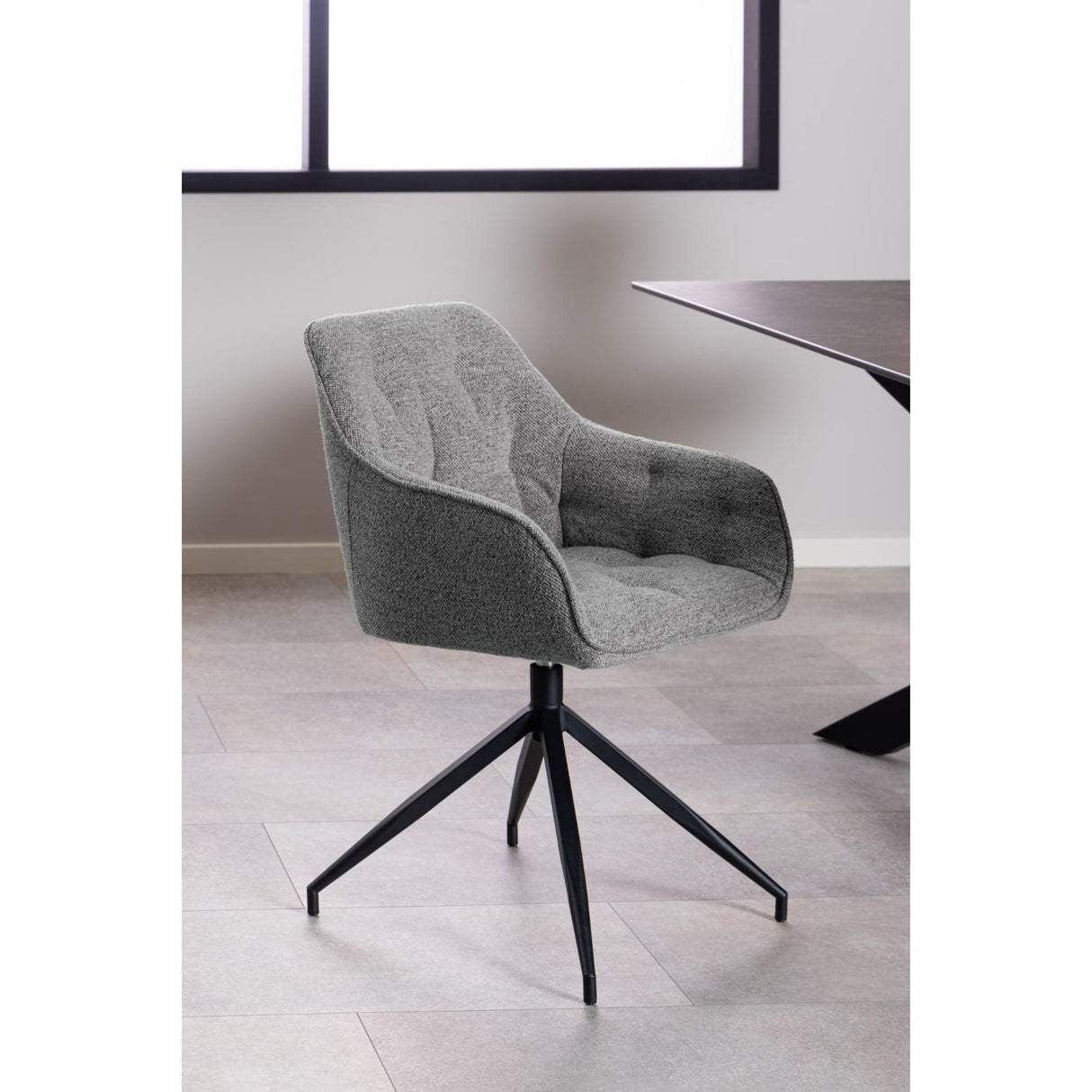 Toulon Karmstol Snurr Monza tyg Grå