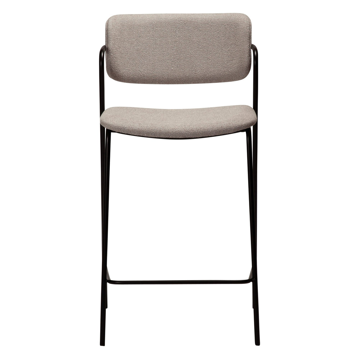 Zed Barstol Cashmere bouclé, Black Metal