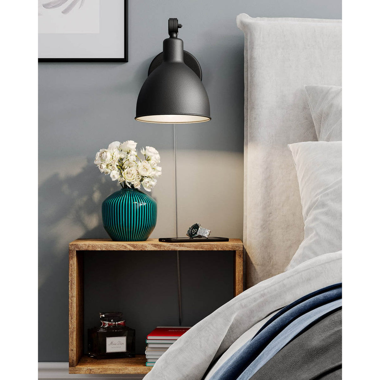 Bazar Mini Vägglampa Sandsvart