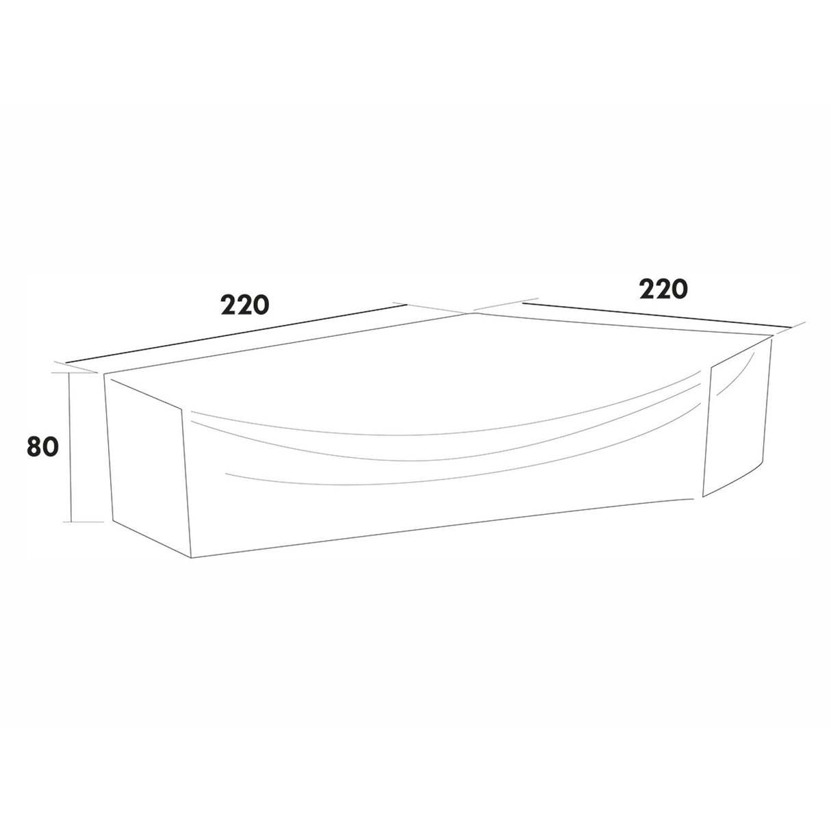 Möbelskydd Himmelsnäs Soffgrupp 220 x 220 x 80 cm Grå