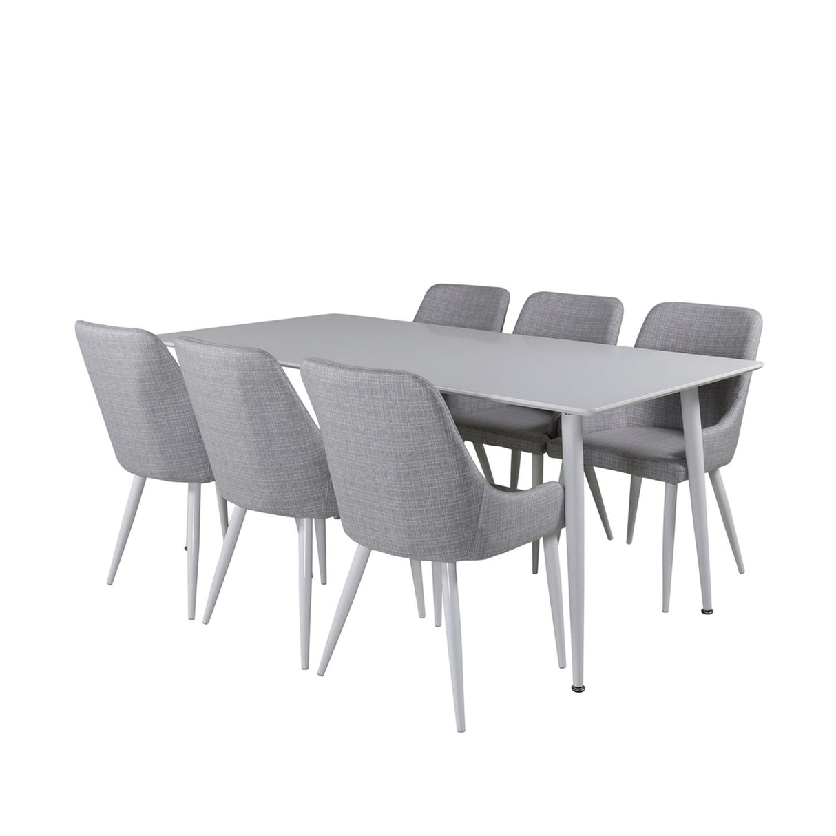 Polar, Plaza Rektangulär matgrupp Grå,Vit, Vit, 180 x 90