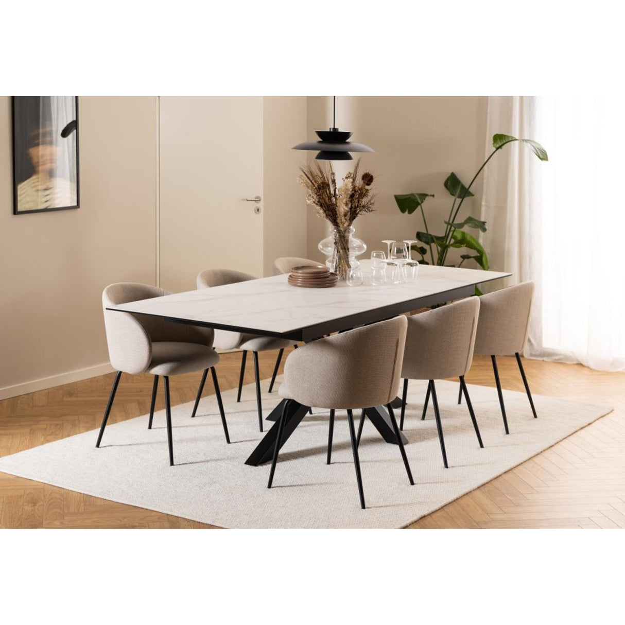 Chaumont Karmstol Basel tyg Beige