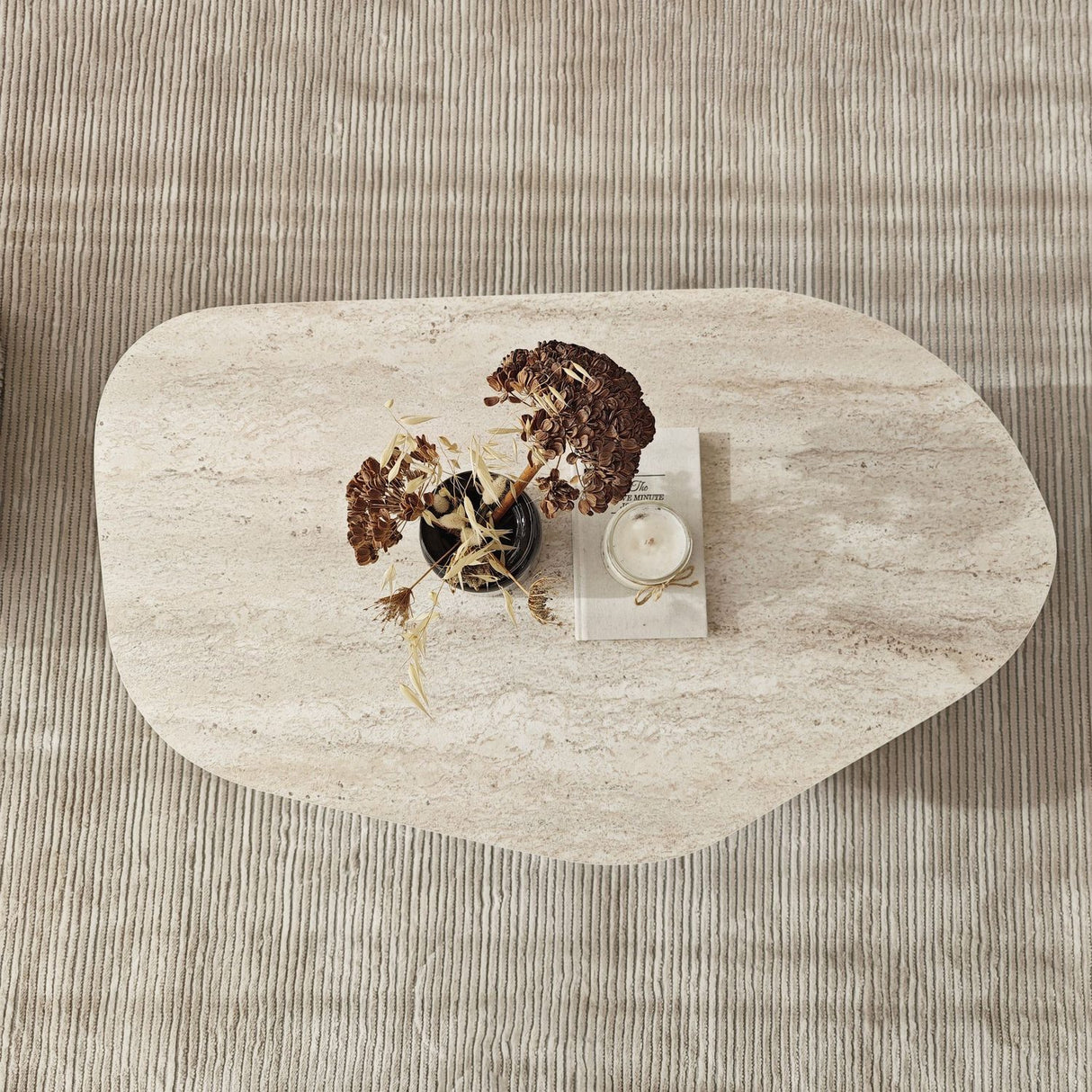 Nova (100 x 35 x 60 cm) Soffbord Travertin