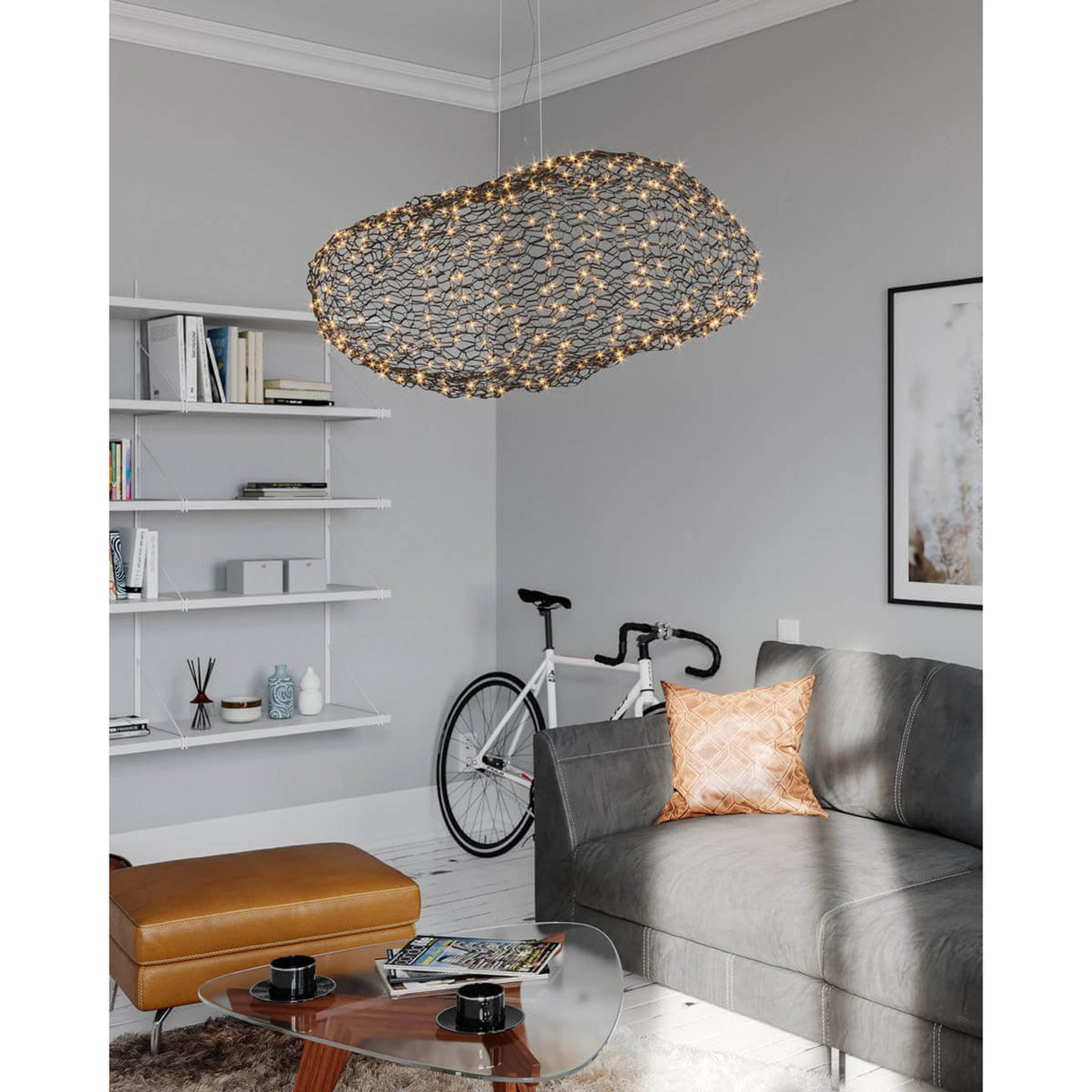 Hayden Taklampa 115 cm Svart matt