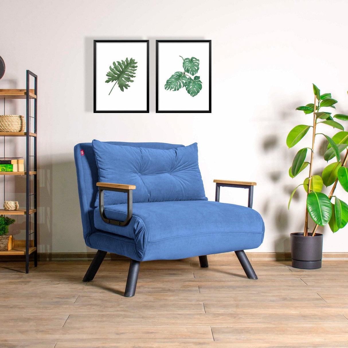 Freetown Single (26 x 120 x 60 cm) 1-sits bäddsoffa Blå