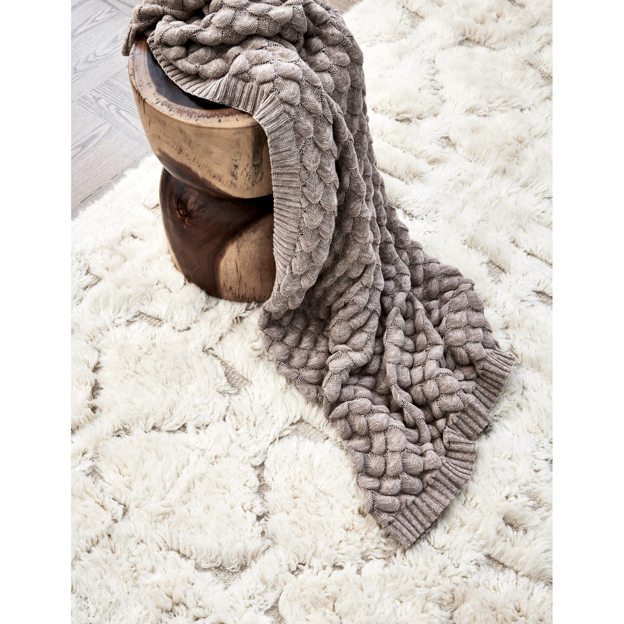 Gems 130x170 cm Pläd Simply Taupe