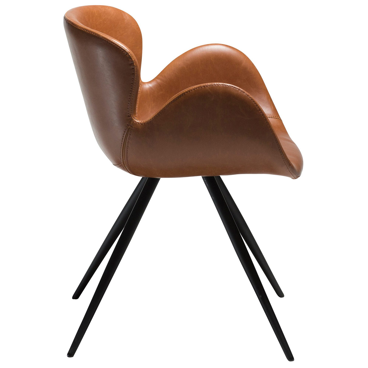 Gaia Stol Vintage Light Brown Art.Leather, Black