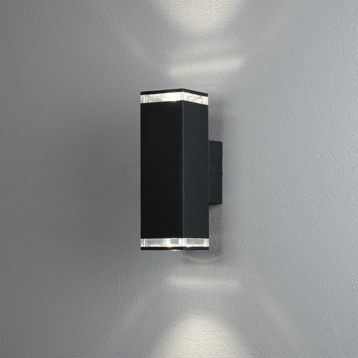 Pollux 2xGU10 Vägglampa Ute Svart, 23.5 cm