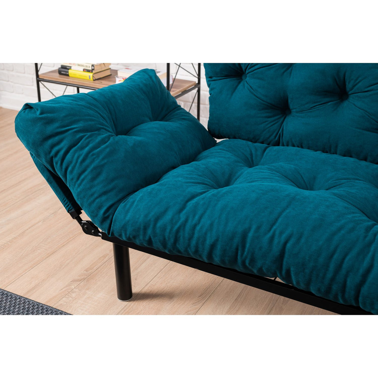 Helsingfors (155 x 85 x 70 cm) 2-sits bäddsoffa Petrolblå