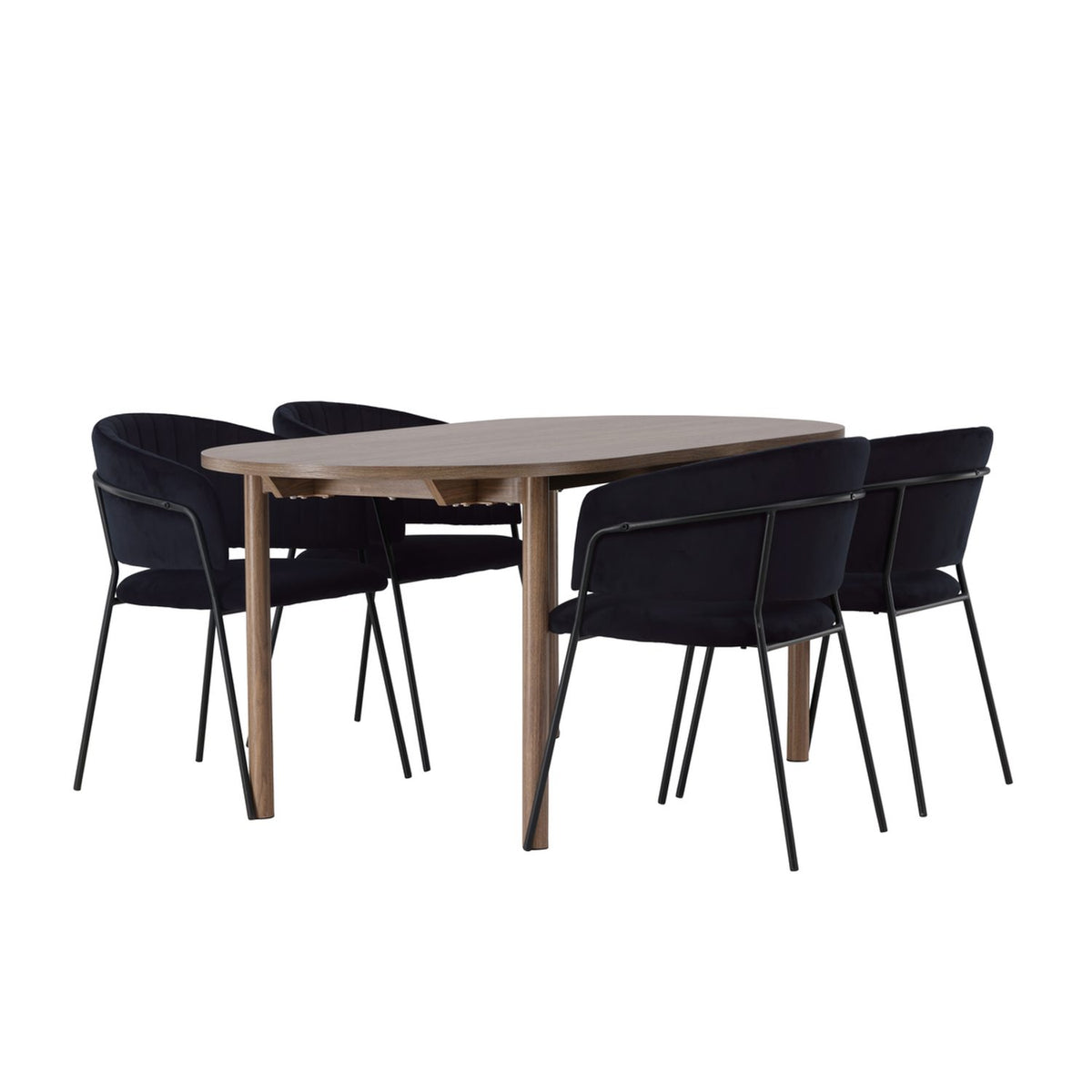 Andy, Selma Oval matgrupp Svart, Natur, 180 x 90