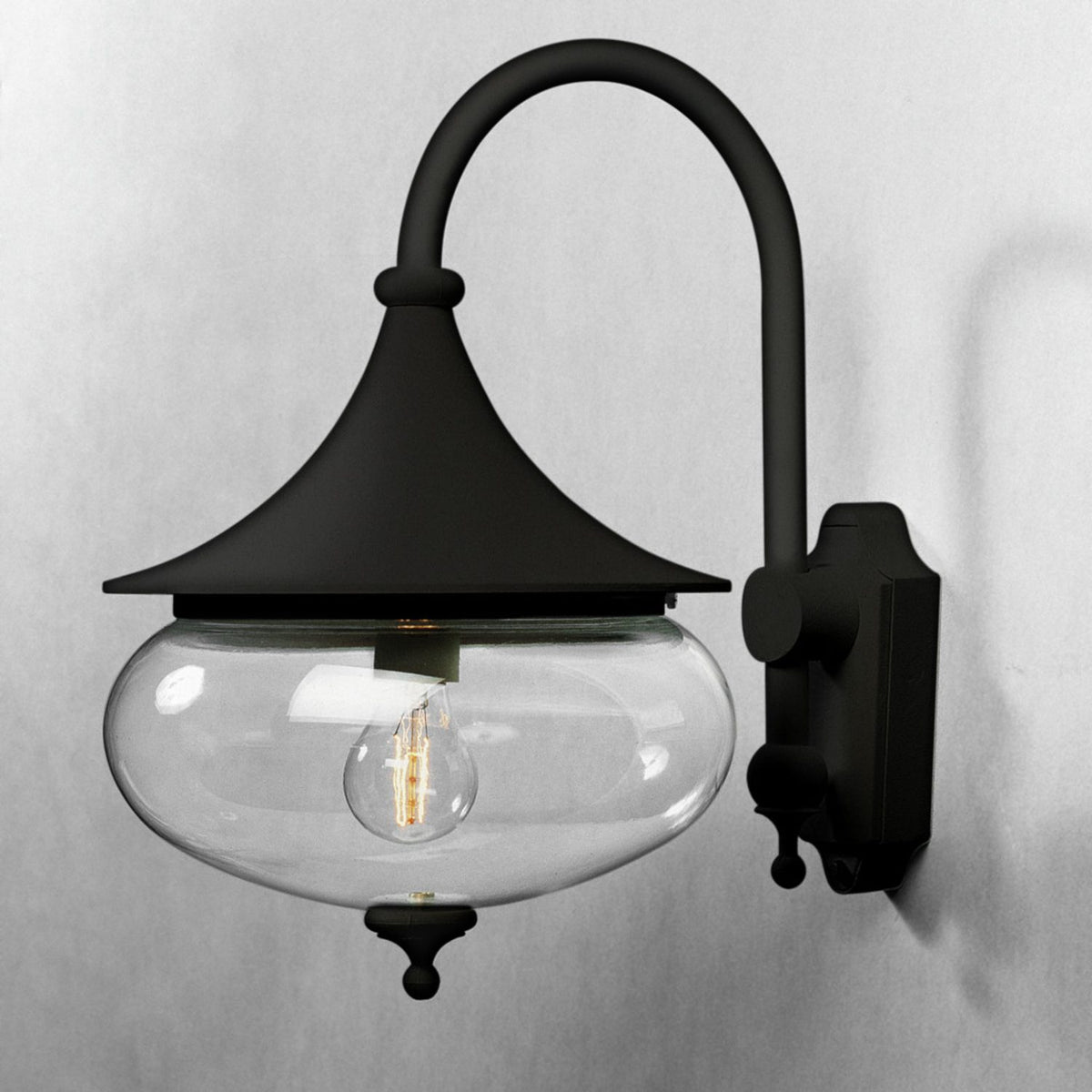 Libra E27 Ner 44.5 cm Vägglampa Ute Svart