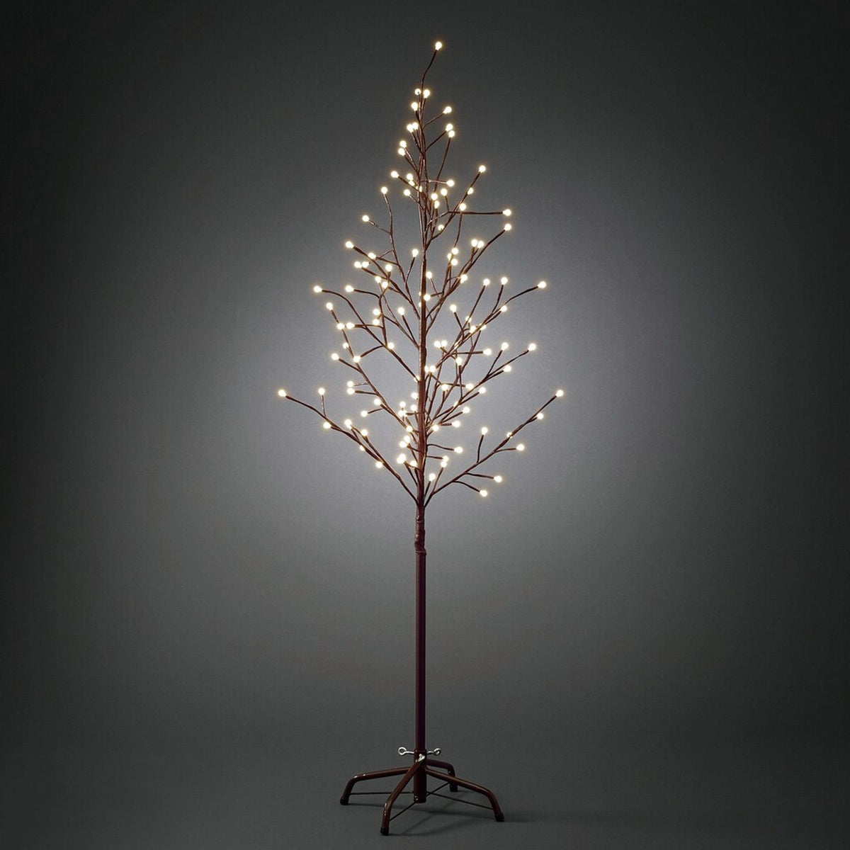 Träd 150 cm Cherry LED Brun Ljusdekoration Ute