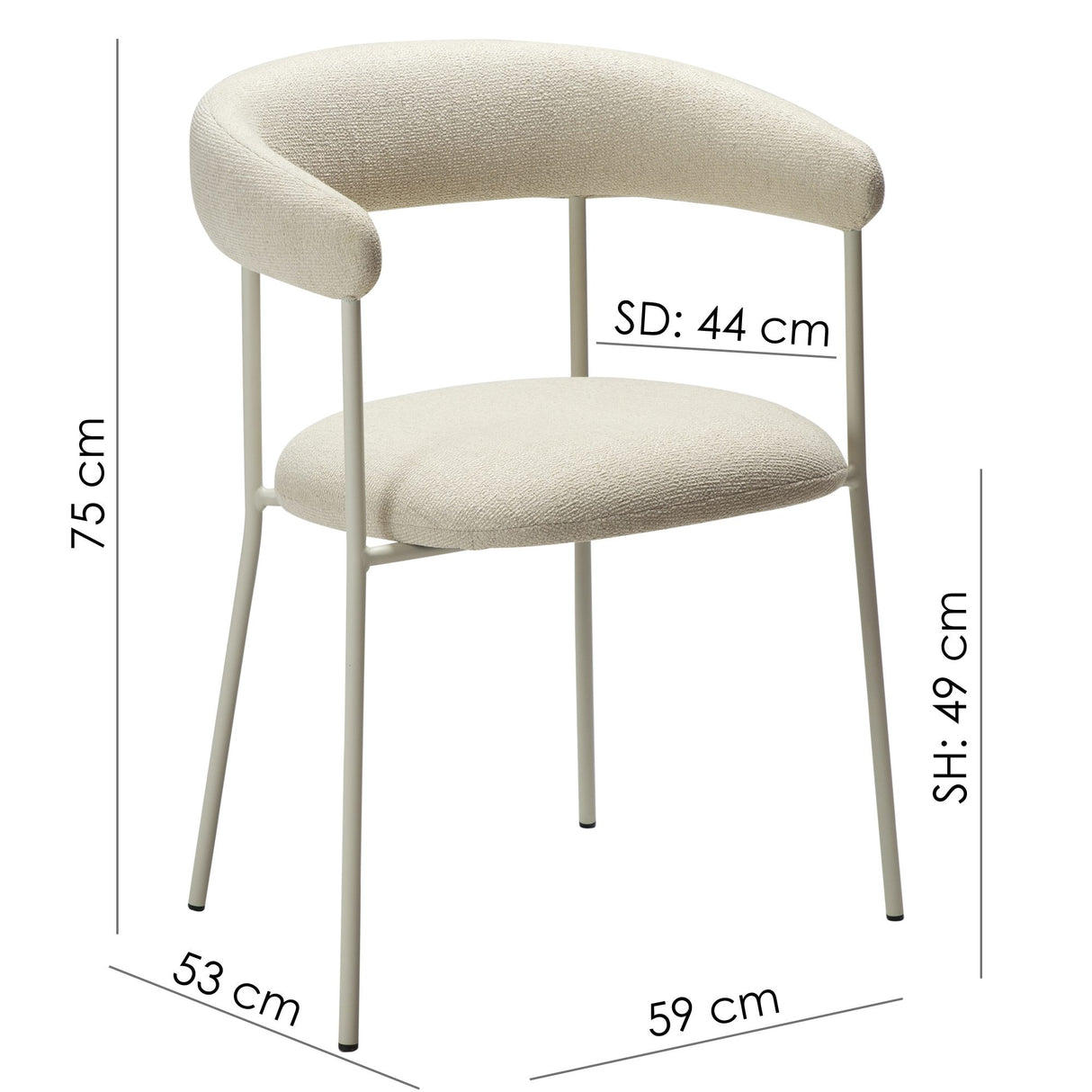 Plenti Stol Bone White