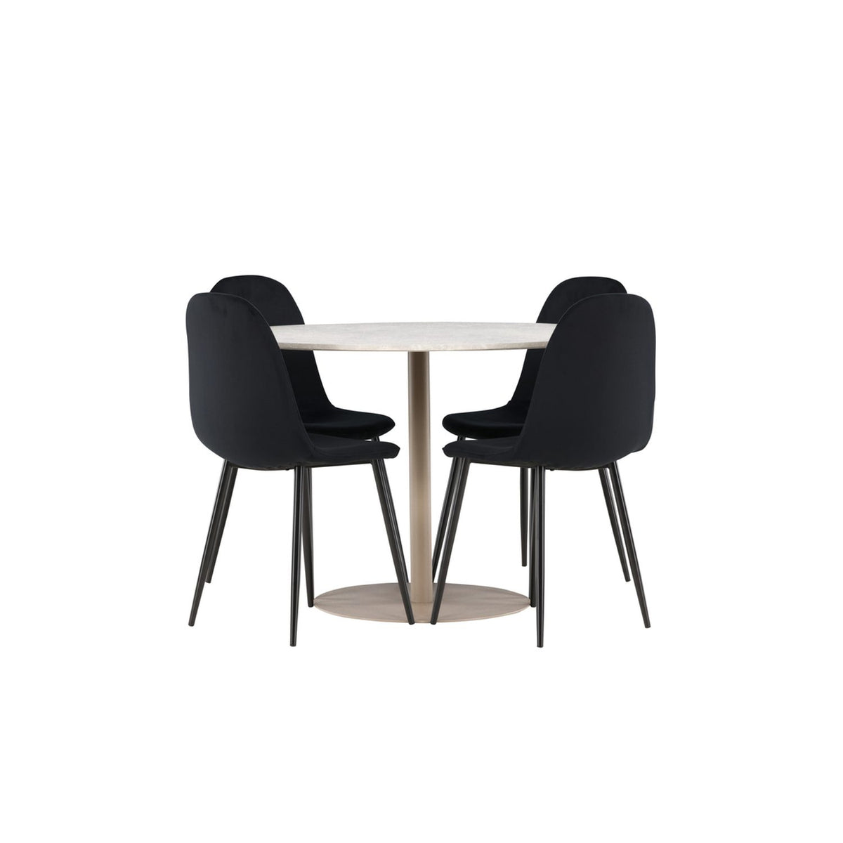 Lycke, Polar Rund matgrupp Svart, Beige, ⌀110
