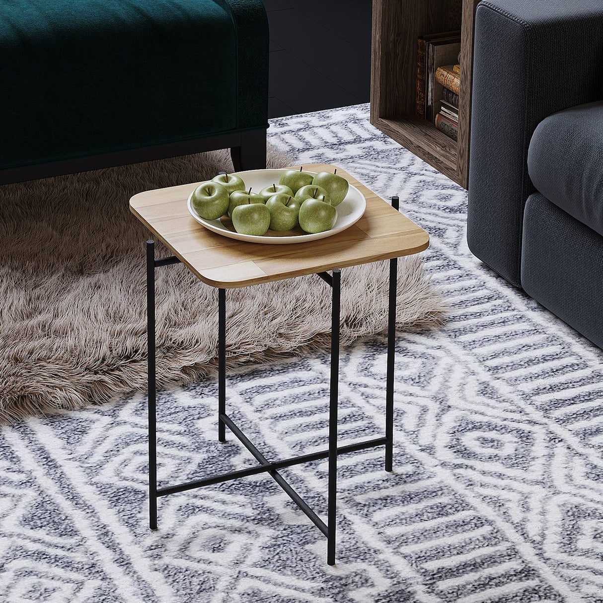 Bamako V (46 x 56 x 46 cm) Soffbord Svart Natur