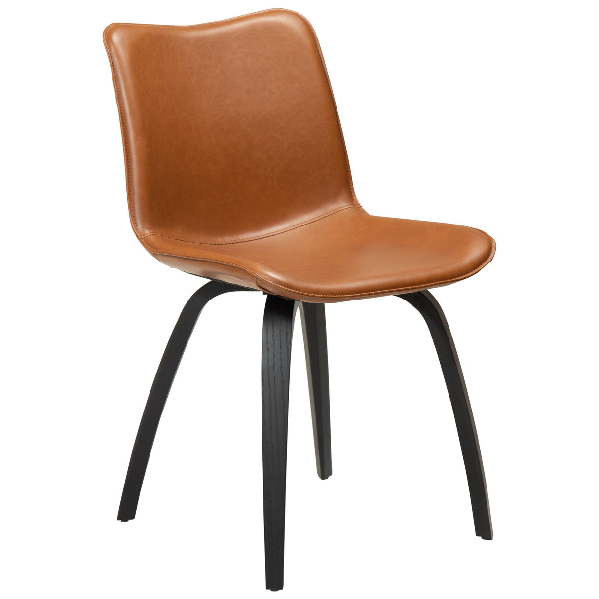 Glee Stol Vintage Light Brown Art.Leather, Black