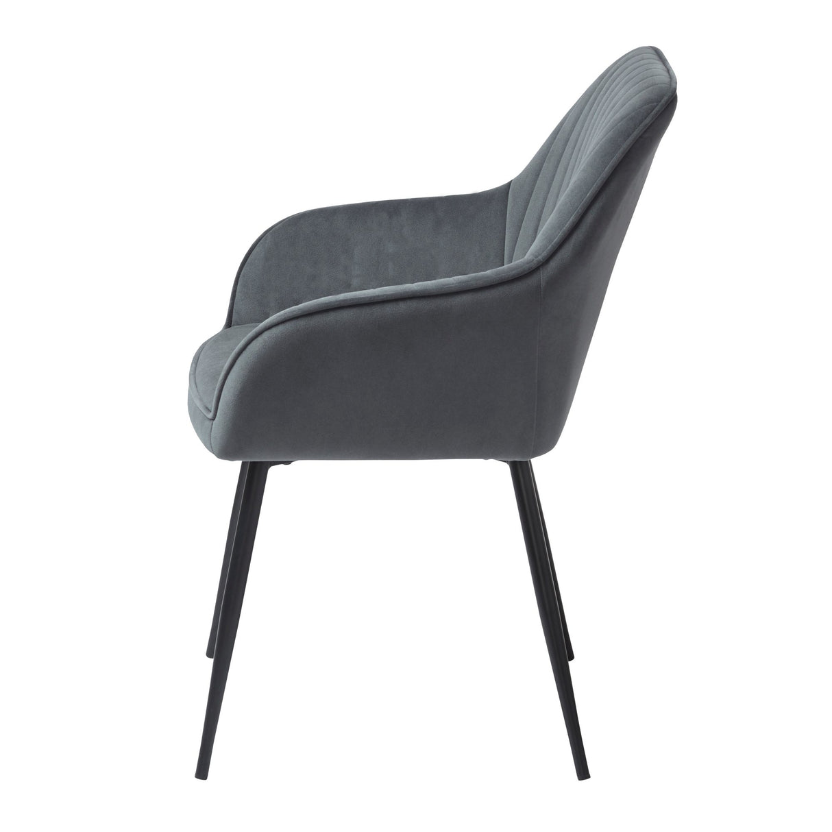 Cubo Stol Randig Mörkgrå sammet