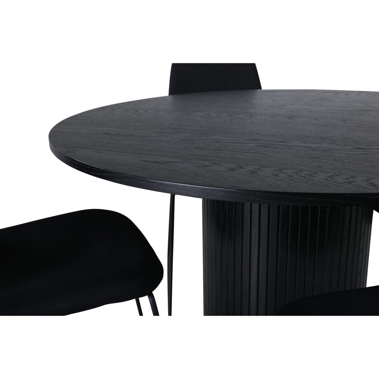 Bianca, Muce Rund matgrupp Svart, Svart, 4st