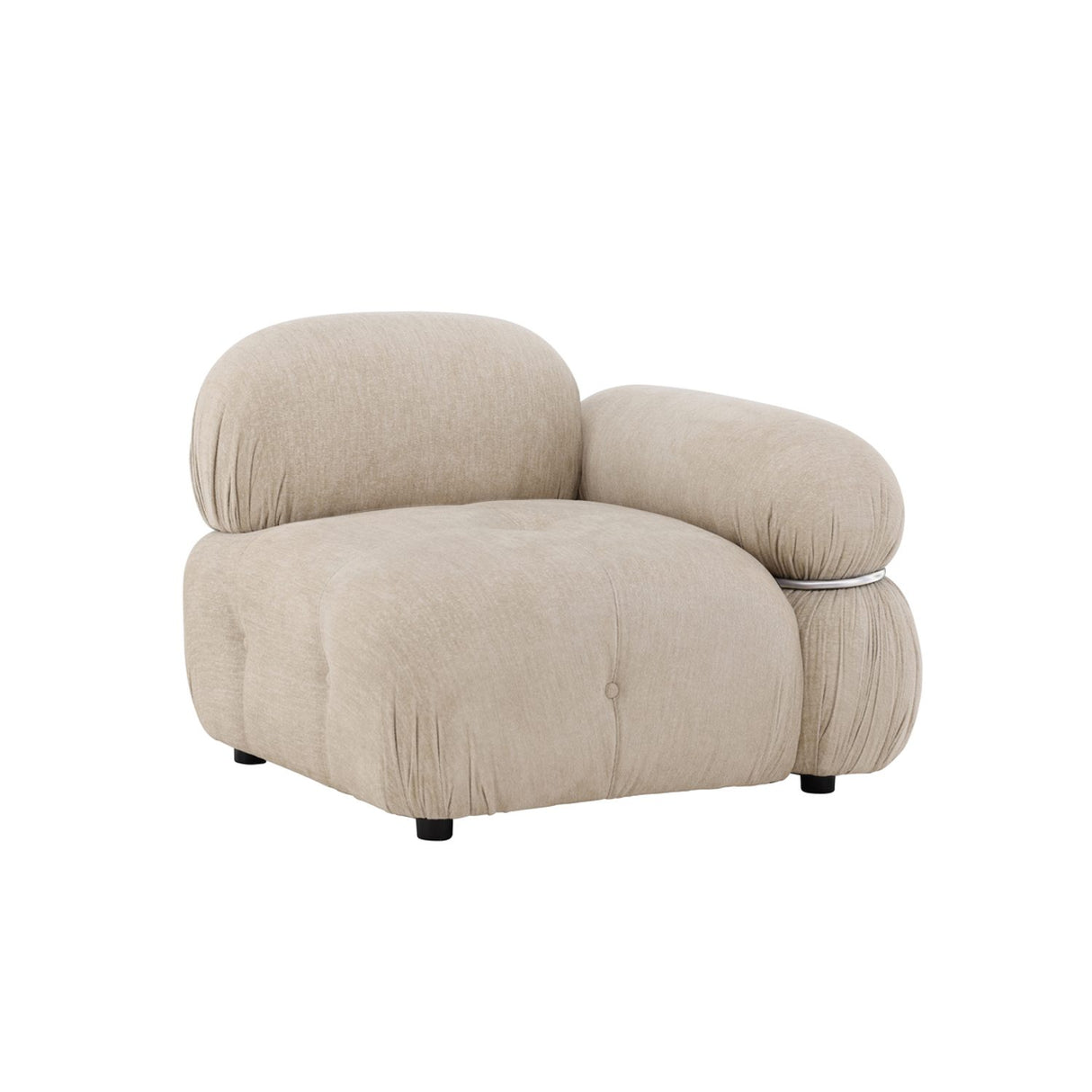 Mika Soffmodul Beige, Vänster Hörndel, Silver