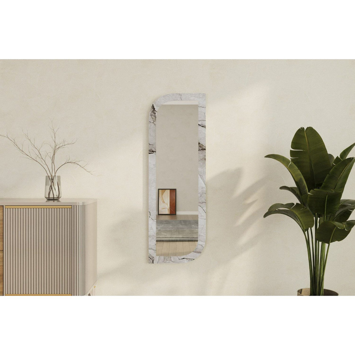 Lima (40 x 120 x 2,2 cm) Spegel Marmor